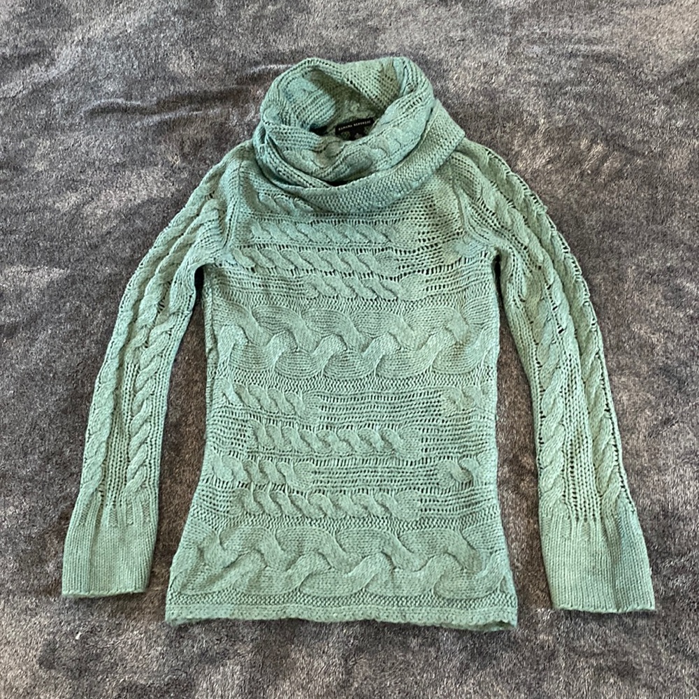 Banana Republic wool‎ alpaca blend knit sweater small Beautiful green color
